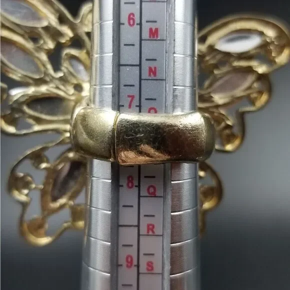 Pale pink cathedral butterfly ring adjustable sizing. R138 - Picture 4 of 4